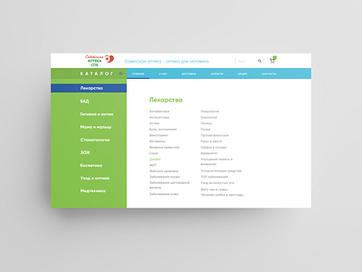 pharmacy website menu