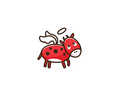 божья коровка 2.0 adorable animal art branding cartoon cattle character children cow cute design family flat friendly graphic graphicdesign illustration logo mascot vector