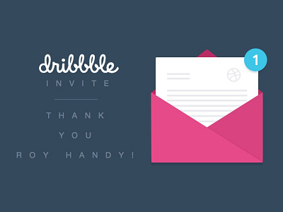 Dribbble Invite drafted invite