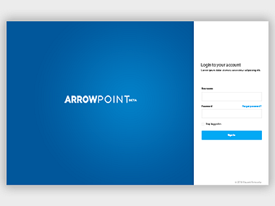 Arrowpoint Login Desktop ui ux