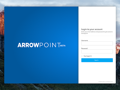 Arrowpoint Login - Version 2 ui ux