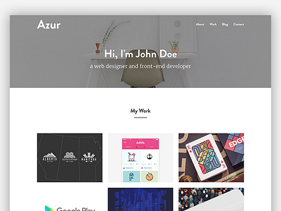 Bootstrap Template Design [Azur] redesign ui web design