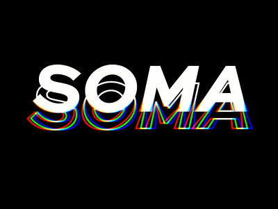 SOMA Clothing Co Logo brand branding clothing clothing brand clothing logo colours glitch glitchart illustrator logo photoshop streetwear typeface typelogo typogaphy