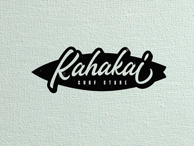 Kahakai Surf Store branding design illustration lettering logo tms typography vector