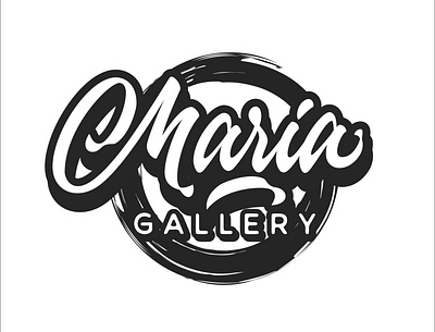 Maria Gallery branding design illustration lettering logo tms typography vector