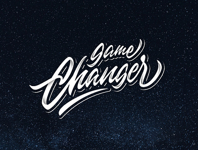 Game Changer branding design gradient illustration lettering logo tms type typography vector