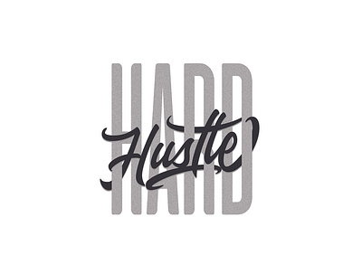 Hustle Hard branding design grain hard hustle illustration lettering logo tms typography vector