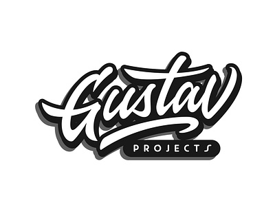 Gustav Projects bold branding design illustration lettering logo logodesign logotype stroke tms typography vector