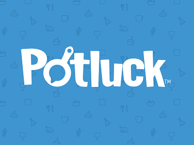Potluck app branding logo design potluck startup web app