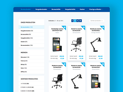 Office Furniture Webshop ecommerce flat office responsive shop webdesign webflow webshop website