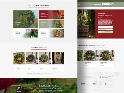 Lynch Creek Farm christmas holidays photography responsive webdesign webflow website wreaths