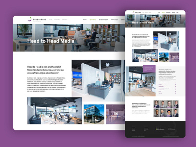 Media Agency About us Page flat office responsive webdesign webflow website