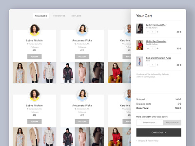 Shopping Cart Design cart ecommerce flat minimal products responsive webdesign webflow webshop