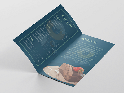 Bi-fold Menu Card Design branding creative design graphic design illustration ui uidesign ux
