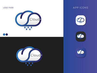 cloud+ brand identity branding cloud creative design illustrator logo logo design logotype minimal