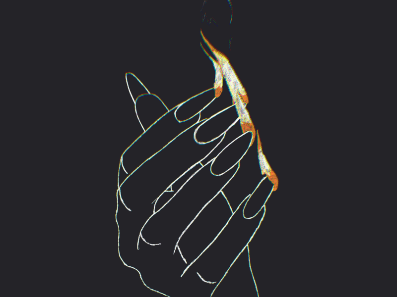 Nails 2d animation black color illustration procreate