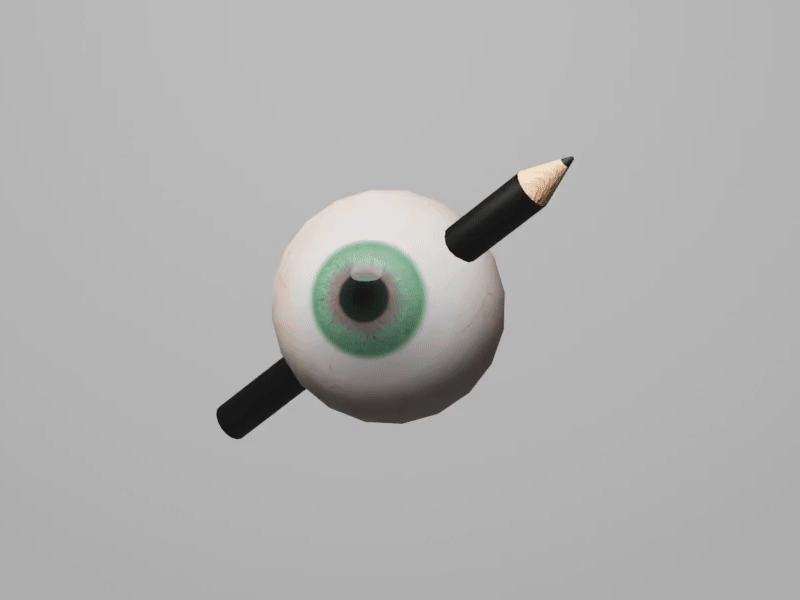 my logo in 3d blender eye logo pencil