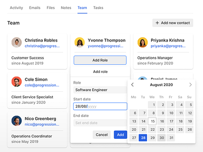 Add Team Roles business crm product roles teams ui ux