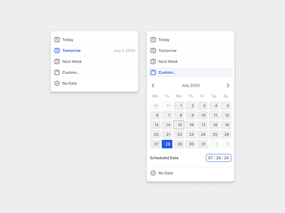 Task Popovers and Pickers by Attio on Dribbble