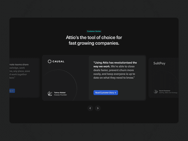 Customer Stories by Attio on Dribbble