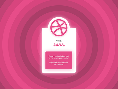 Hello, Dribbble! branding colors design first shot flat illustration logo minimalistic typography ui