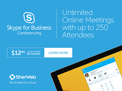 Skype for Business Conferencing | Banner design ad banner business corporate promotion skype