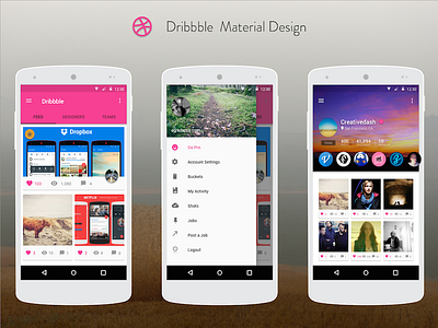 Dribbble Material Design Concept 