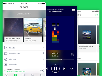 Spotify Light Theme design flat icons ios spotify typography