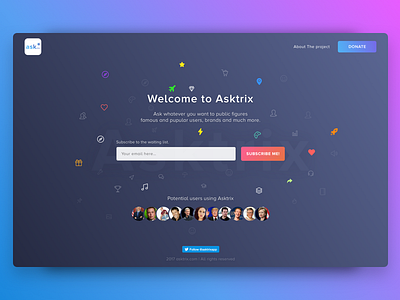 Asktrix Landing Page awesome colors landing landing page web design