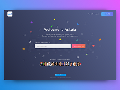 Asktrix Landing Page