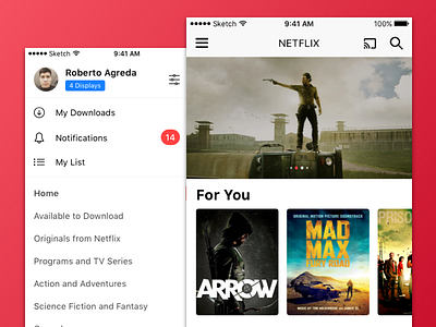 Netflix UI clean design ios mobile netflix ui ux