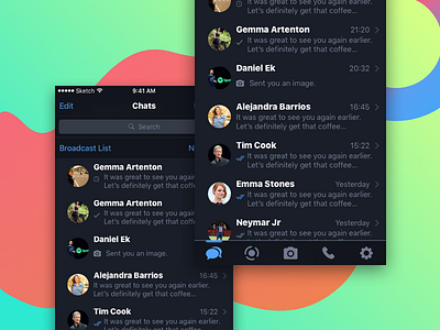 Whatsapp dark version for iOS