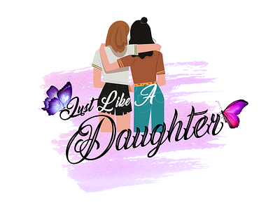 Just Like A Daughter branding design illustration logo love vector