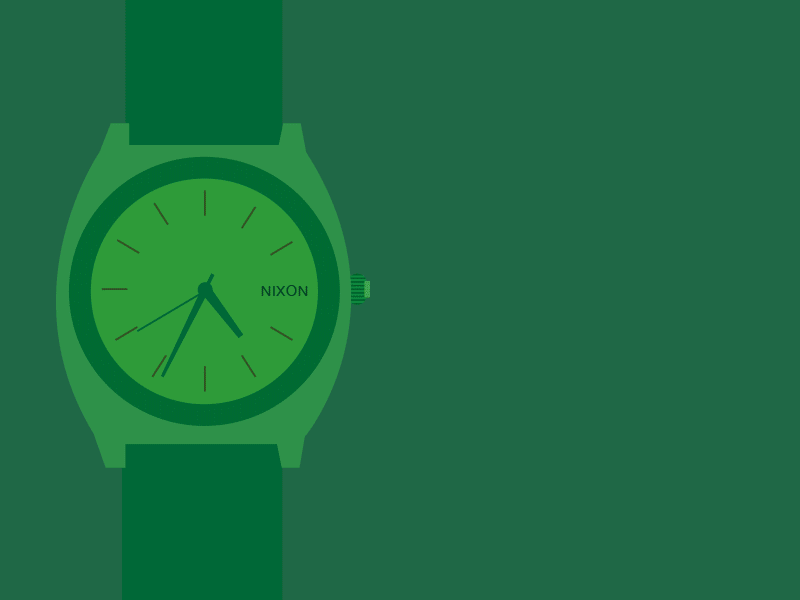Flat Nixon Watch animation gif green illustration nixon photography watch