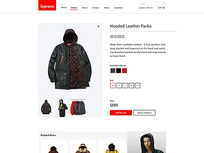 WIP Supreme Ecommerce design ecommerce marketing newyork photoshop products shopping supreme ui ux