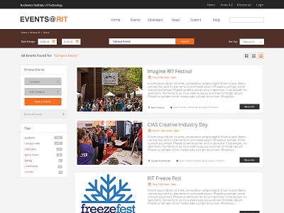 RIT Events - Search Results academic adobe college events orange photoshop results rit search web