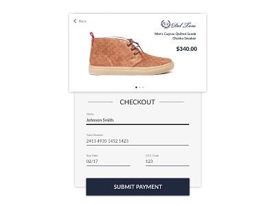 Day #002 - Checkout adobe checkout creditcard dailyui deltoro ecommerce fashion payment shoes shopping ui ux