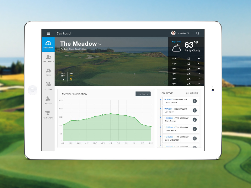 Golf Course Management App by Matthew Poling on Dribbble