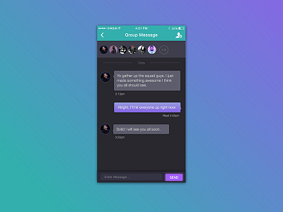 Day 013 - Direct Messaging 013 adobe chat dailyui direct messaging iphone message mobile sketch ui