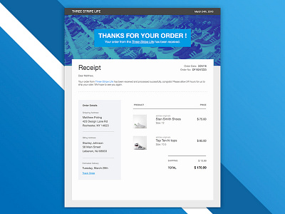 Day 017 - Email receipt adidas dailyui day17 ecommerce email receipt shoes shop sketch sneakers ui web