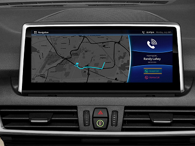 Day 034 - Car Interface auto bmw car dailyui dark dashboard interface lcd navigation sketch ui