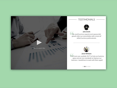 Day 039 - Testimonials business customers dailyui design green quotes reviews sketch testimonials ui web