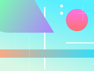 Random shapes and gradients abstract bright gradient shapes sketch