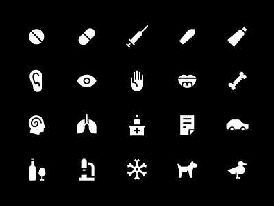 Pharmaceutical pictograms grid health icon iconography pharmacy pictogram set system