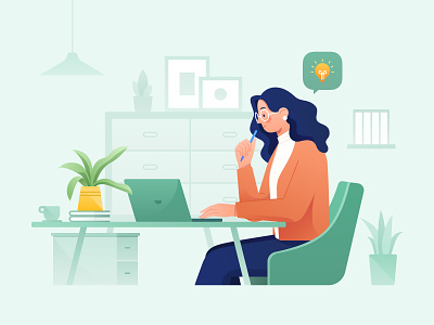 Business inspired female illustration