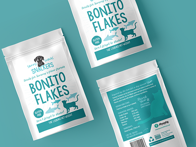 Sammy Snacks Snackers - Bonito Flakes branding design graphic design illustration packaging design pet food vector