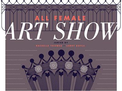 All Female Art Show poster show type