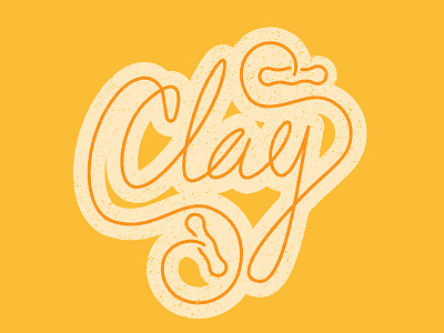 Clay clay cursive type typography