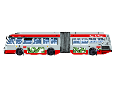 38 Muni bus illustration muni procreate public transportation san francisco