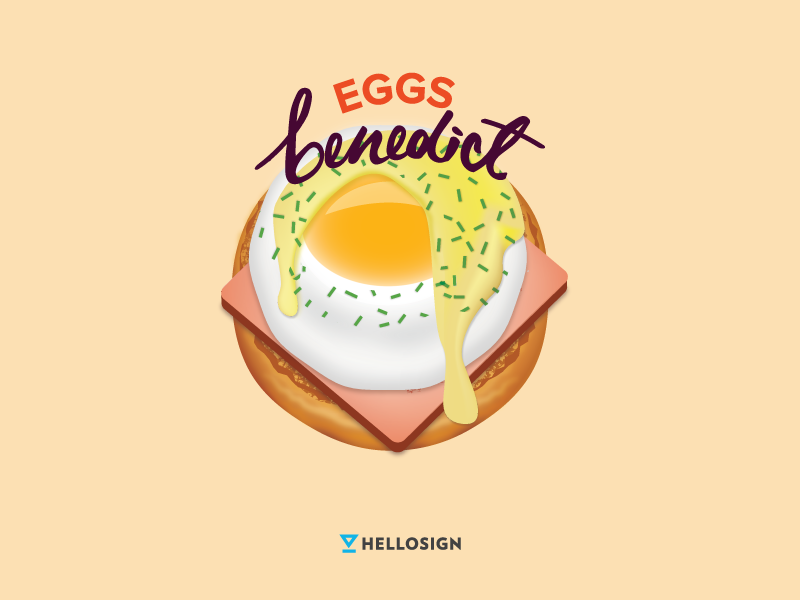 Eggs Benedict by Berenice Méndez for HelloSign on Dribbble